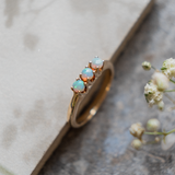Three-stone Opal (10kt) Ring - Fated Threads