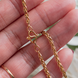 Wheat Chain (7in, 14kt) Bracelet