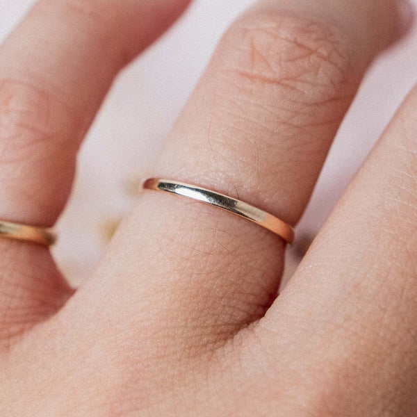 Dainty 1.3mm Stacking (15kt) Ring