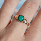 Turquoise Bezel set Solitaire (9kt) Ring