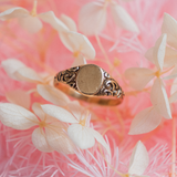 RESERVED FOR A | Swirling Oval Signet (10kt) Ring