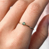 RESERVED FOR F | Parti Sapphire (14kt) Solitaire Ring