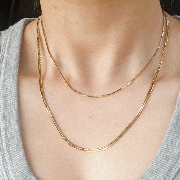 RESERVED FOR V | The Lightcatcher Double Curb (18kt) Necklace