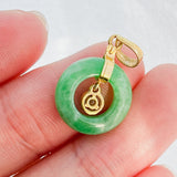 RESERVED FOR K | Jade and Dancing Diamond (18kt) Charm
