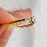 Hexagon 5-stone Art Deco Diamond (18kt) Ring