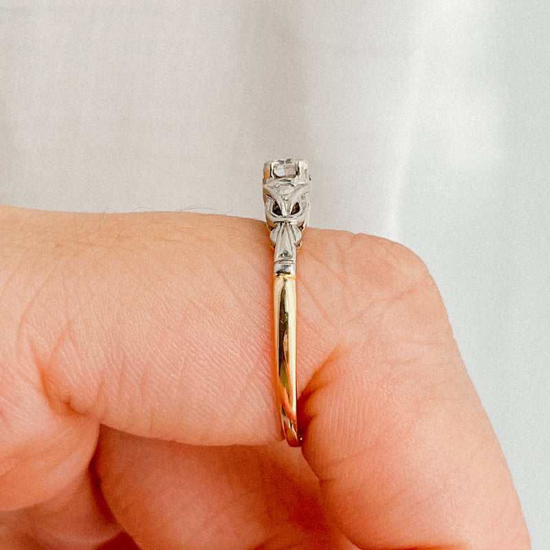 Art Deco 0.12ct Diamond Solitaire (18kt) Ring