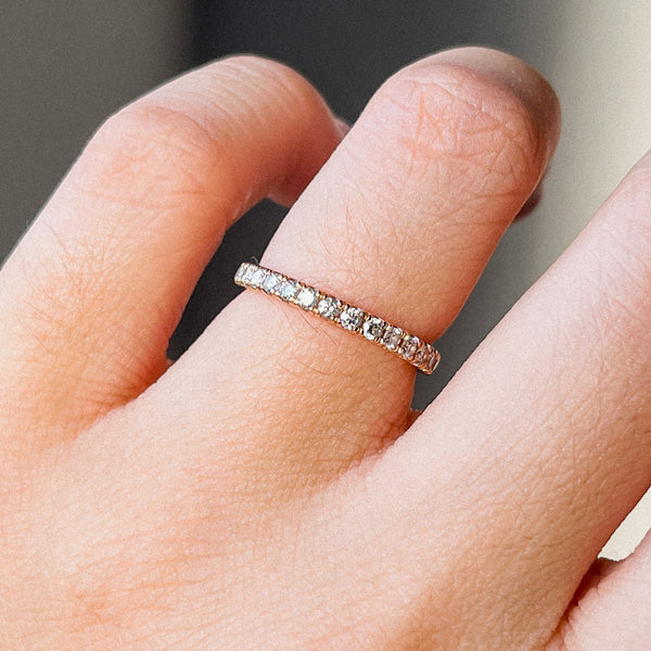 RESERVED for P | 2mm Diamond Eternity (14kt) Ring